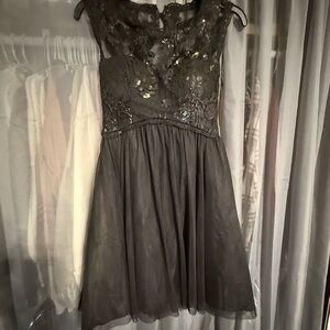 Sequin Black Mini Dress
